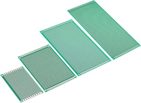 دائرة لوحة PCB من PATIKIL، 11 قطعة من لوحات لحام Perfboard النموذجية للحام DIY ولوحات دوائر المشروع الإلكترونية، لوح تجارب قابل للحام، أخضر in Saudi Arabia