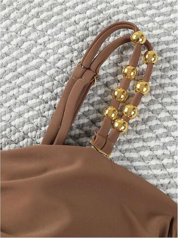 Verdusa Women's Cut Out Colorblock One Piece Swimsuit Ruched Swimwear Bathing Suit in Kuwait