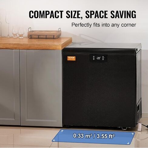 VEVOR Chest Freezer, 10 Cu.ft Compact Deep Freezer, Free Standing Top Open Door Compact Freezers with 2 Removable Baskets & Adjustable Thermostat, Energy Saving & Low Noise, White in Saudi Arabia
