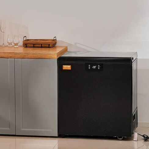 VEVOR Chest Freezer, 10 Cu.ft Compact Deep Freezer, Free Standing Top Open Door Compact Freezers with 2 Removable Baskets & Adjustable Thermostat, Energy Saving & Low Noise, White in Saudi Arabia