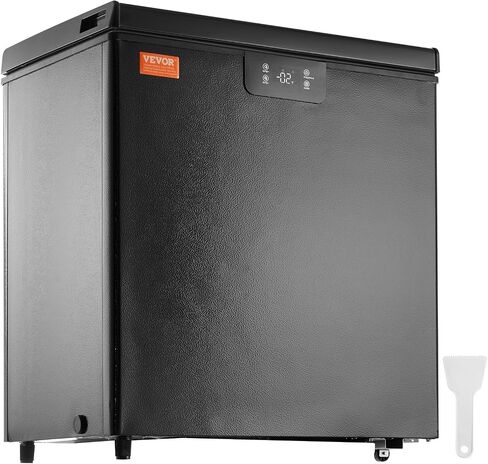 VEVOR Chest Freezer, 10 Cu.ft Compact Deep Freezer, Free Standing Top Open Door Compact Freezers with 2 Removable Baskets & Adjustable Thermostat, Energy Saving & Low Noise, White in Saudi Arabia