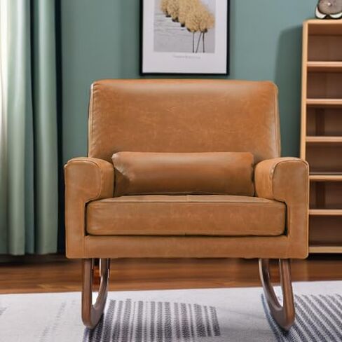 Sleepytime Rocker in Ivory Boucle with Light Legs, Wood, Foam, Greenguard Gold and CertiPUR-US Certified in Kuwait