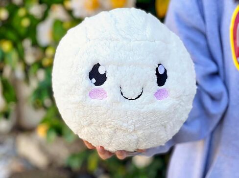 Sherpa Fleece Volleyball Plush, Indoor Volleyball Size Volleyball Pillow, Stuffed Volleyball Plush Pillow, cream white in Saudi Arabia