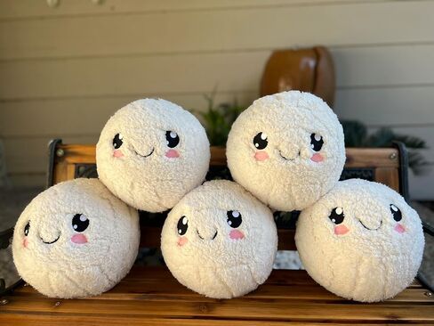 Sherpa Fleece Volleyball Plush, Indoor Volleyball Size Volleyball Pillow, Stuffed Volleyball Plush Pillow, cream white in Saudi Arabia