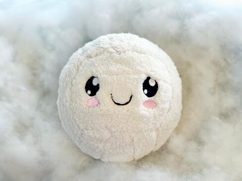 Sherpa Fleece Volleyball Plush, Indoor Volleyball Size Volleyball Pillow, Stuffed Volleyball Plush Pillow, cream white in Saudi Arabia