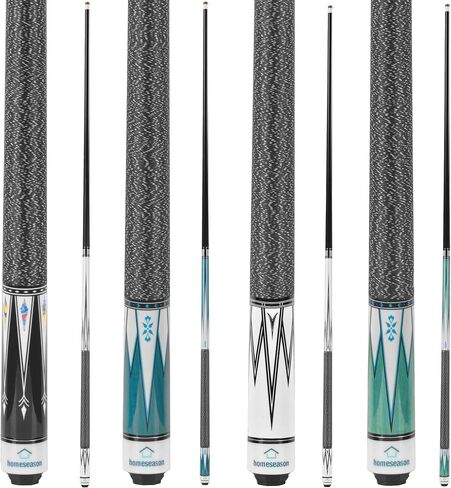 HomeSeason Pool Cue Stick 57" Billiard Cue Sticks Nylon Thread Grip Professional Low Deflection Pool Sticks in Saudi Arabia