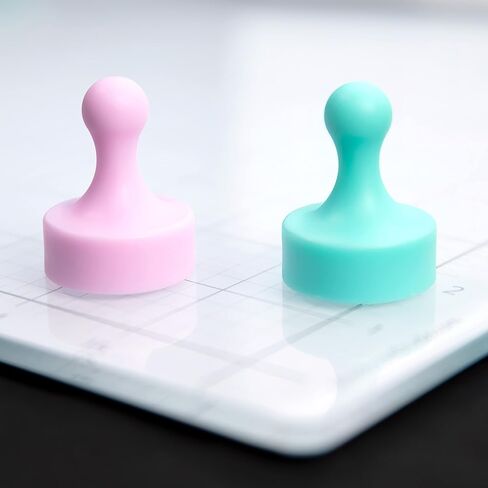 GLASSBOARD STUDIO Powerful Neodymium Magnets, Pawn-Shaped - Strong Fridge/Refrigerator and Whiteboard Magnet, Ideal for Office, Kitchen, Crafts - Rare Earth, Heavy Duty (2, Summer Mint) in Saudi Arabia