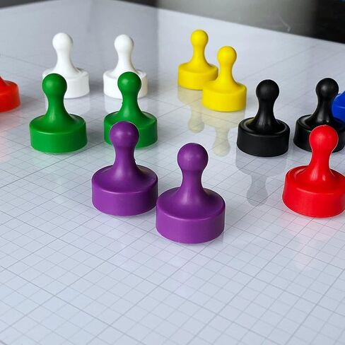GLASSBOARD STUDIO Powerful Neodymium Magnets, Pawn-Shaped - Strong Fridge/Refrigerator and Whiteboard Magnet, Ideal for Office, Kitchen, Crafts - Rare Earth, Heavy Duty (2, Summer Mint) in Saudi Arabia
