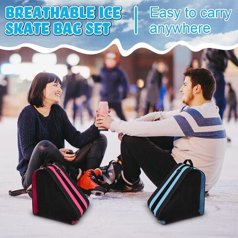 Liliful 8 Pcs Skate Guards Skate Blade Protector Covers Towel Ice Inline Skate Bag Set Ice Skating Guards for Adult Figure Skating or Hockey Winter Supply in Saudi Arabia