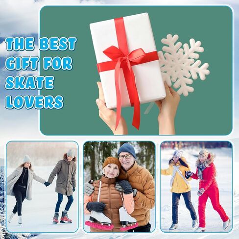 Liliful 8 Pcs Skate Guards Skate Blade Protector Covers Towel Ice Inline Skate Bag Set Ice Skating Guards for Adult Figure Skating or Hockey Winter Supply in Saudi Arabia