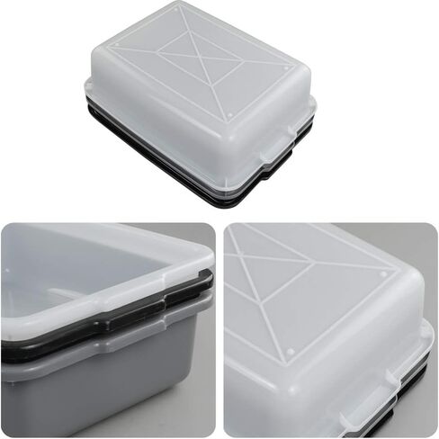 Vababa 3-Pack Plastic Commercial Bus Box, 13 L Kitchen Bus Tub in Kuwait
