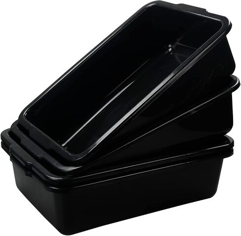 Vababa 3-Pack Plastic Commercial Bus Box, 13 L Kitchen Bus Tub in Kuwait