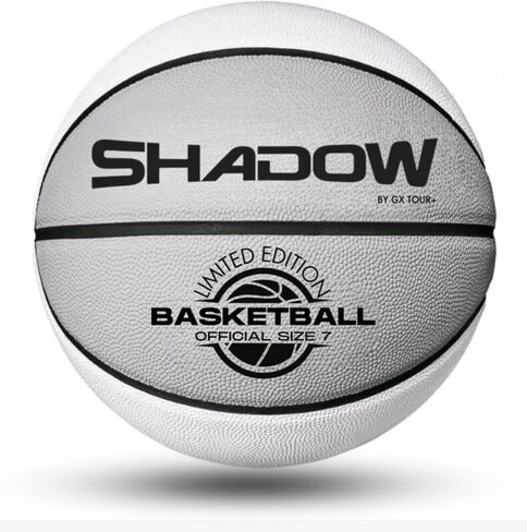 Shadow Limited Edition Basketball, Regulation Size 7, 29.5 inches, White Grey. Indoor and Outdoor. Great Gift idea. in Saudi Arabia