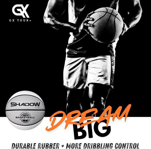 Shadow Limited Edition Basketball, Regulation Size 7, 29.5 inches, White Grey. Indoor and Outdoor. Great Gift idea. in Saudi Arabia