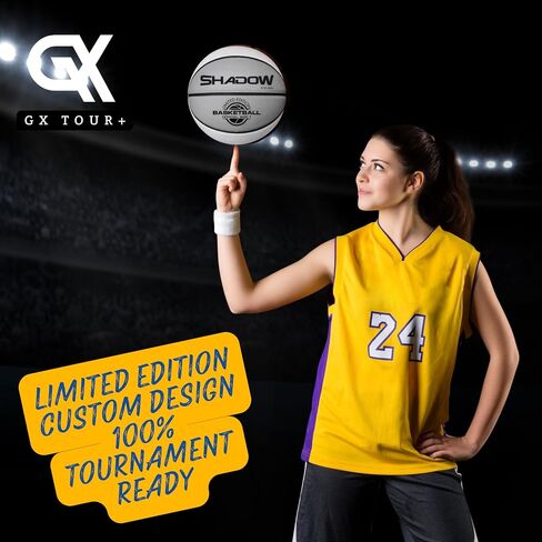 Shadow Limited Edition Basketball, Regulation Size 7, 29.5 inches, White Grey. Indoor and Outdoor. Great Gift idea. in Saudi Arabia