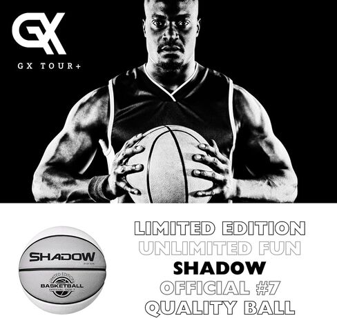 Shadow Limited Edition Basketball, Regulation Size 7, 29.5 inches, White Grey. Indoor and Outdoor. Great Gift idea. in Saudi Arabia