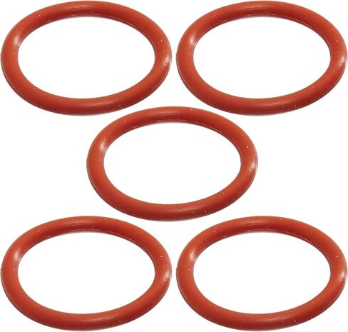 حلقة دائرية من السيليكون Mr O-Ring 113، مقياس التحمل 70A، أحمر، معرف 9/16 بوصة، OD 3/4 بوصة، عرض 3/32 بوصة (عبوة من 5) in Saudi Arabia