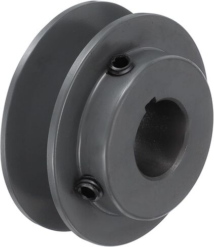 uxcell BK25-7/8 V-Belt Sheave 7/8 "تجويف 2.5" OD واحد الأخدود الويب Sheave بالملل إلى الحجم، الحديد الزهر، قسم الحزام لحزام 3L أو B in Saudi Arabia
