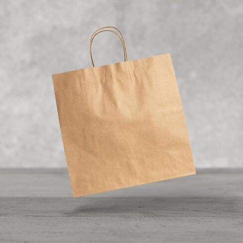 Brown Bags with Handles 10.5 x 8.25 x 4.75 in - Eco-Friendly Kraft Paper, Recycled Brown Gift Bags Ideal for Shopping & Arts and Crafts, Sturdy Stand-Up Design in Saudi Arabia