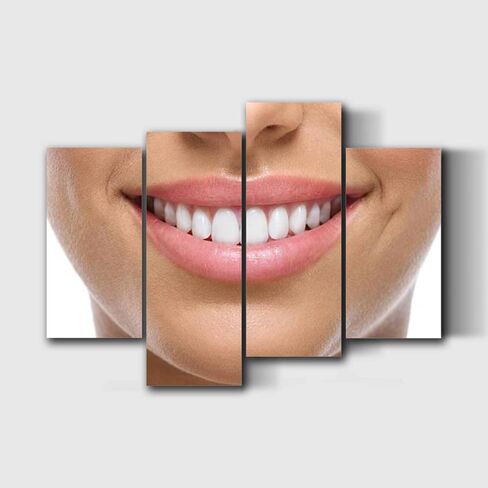 NCDIALHDFU قماش جدار الفن امرأة ابتسامة تبييض الأسنان العناية بالأسنان صور مطبوعة الأعمال الفنية الواقعية الحديثة جدار ديكور لغرفة المعيشة عيادة مكتب هدية لطلاب طب الأسنان طبيب الأسنان الممرضات in Saudi Arabia