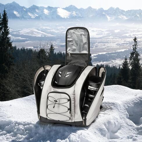 Ski Boots Bags Backpack for Men or Women 50L Snowboard Boots Bag Youth Travel Ski Equimpment Gear Bag for Skate, Helmets, Goggles, Gloves, Skiing Accessories in Saudi Arabia