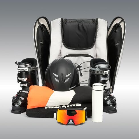 Ski Boots Bags Backpack for Men or Women 50L Snowboard Boots Bag Youth Travel Ski Equimpment Gear Bag for Skate, Helmets, Goggles, Gloves, Skiing Accessories in Saudi Arabia