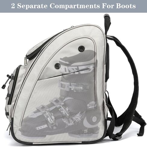 Ski Boots Bags Backpack for Men or Women 50L Snowboard Boots Bag Youth Travel Ski Equimpment Gear Bag for Skate, Helmets, Goggles, Gloves, Skiing Accessories in Saudi Arabia