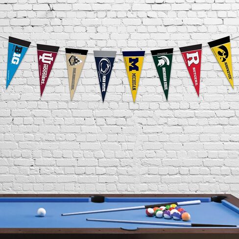Rico Industries NCAA Big Ten Complete 4" x 9" Felt Mini Pennant League Set (Includes ALL Teams) in Saudi Arabia
