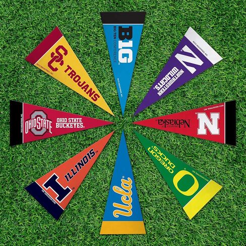 Rico Industries NCAA Big Ten Complete 4" x 9" Felt Mini Pennant League Set (Includes ALL Teams) in Saudi Arabia