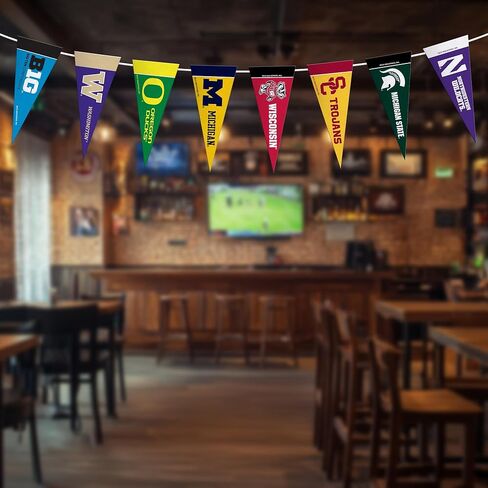 Rico Industries NCAA Big Ten Complete 4" x 9" Felt Mini Pennant League Set (Includes ALL Teams) in Saudi Arabia
