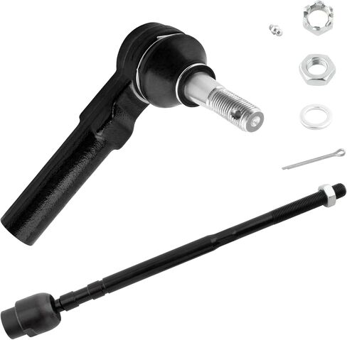 2Pcs Front Inner & Outer Tie Rod Ends Set Fit For Buick Allure Century Lacrosse Regal, For Chevrolet Impala Monte Carlo, For Oldsmobile Intrigue, For Pontiac Grand Prix Replace# EV195 ES3459 in Saudi Arabia