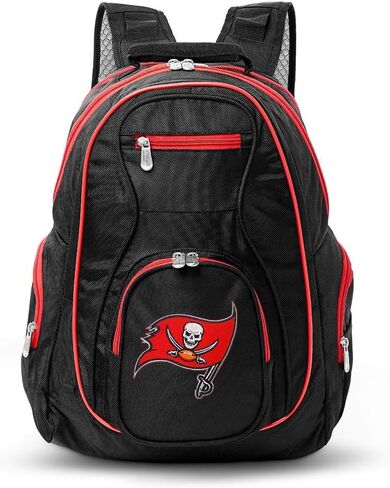 حقيبة ظهر Denco Tampa Bay Buccaneers للكمبيوتر المحمول مقاس 19 بوصة مع زخرفة ملونة للفريق in Kuwait