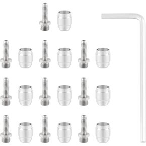10pcs Bike Hydraulic Disc Brake Oil Needle Olive Head with one 2mm Hex Key Kit For AVID SRAM Stealth-A-Majig (Silver)