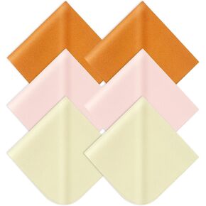 6 PCS Microfiber Cleaning Cloth, 3 Color Lintfree Glasses Cleaning Cloth, 5" Square Eye Glass Clean Cloth for Lenses, Glasses, Glass, Screens, Cameras, Cell Phone, Eyeglasses, LCD TV Screens, Tablets