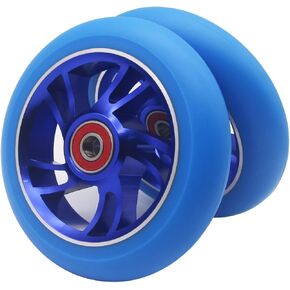 قطعتان من عجلة سكوتر برو 120 ملم بديلة مع 9 محامل ABEC مناسبة لدراجات MGP/Razor/Lucky Pro Scooters (T-Blue)
