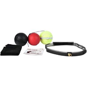 3 Pcs Boxing Training Ball, Reflex Boxing React Training,Boxing Reflex Speed Training Set with Head Band