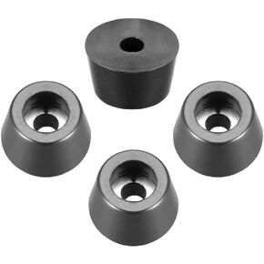 uxcell Rubber Feet Buffers Pads D29x21xH20mm Black 4pcs