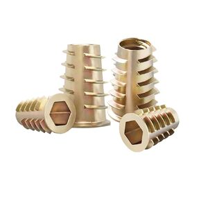 20 Pcs Threaded Inserts, Threaded Inserts for Wood M8x20mm, Zinc Alloy Threaded Insert Nuts, Interface Hex Socket Drive