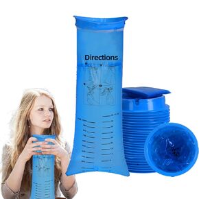 Jointown Vomit Bags Disposable, 25 Pack Emesis Bags Disposable Barf Bags Throw Up Bags, Nausea for Travel Motion Sickness, Vomit Bags for Car, Aircraft, Kids, 1000ml