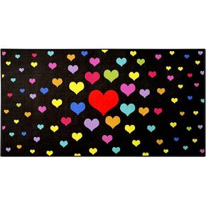Booooom Jackson Classroom Rug Elementary, Large Rainbow Classroom Carpet Preshool Seating Rug for School, Classroom Area Rug Educational Carpet with Non-Slip Backing (7.5 x 13 ft,)