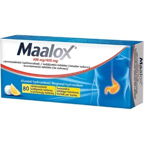 N80 Antacid Tablets for Gas Relief - Effective for Symptomatic Relief of Peptic Ulcer, Heart Burn, Dyspepsia Due to Excessive Gastric Acid