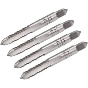 uxcell Metric Hand Tap M6 Thread 0.75 Pitch 3 Straight Flutes H2 Alloy Tool Steel Bottom & Taper Screw Tap Set Tapping Tools for Repairing 2 Pairs