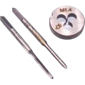 Yodaoke HSS M1.4 x 0.3mm Taper and Plug Tap and M1.4 x 0.3mm Die Metric Thread Right Hand