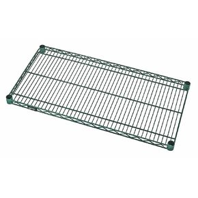 FSE Quantum 1436P Wire Shelf, 36"W x 14"D, 600-800 lb. Capacity, Green epoxy Finish, NSF