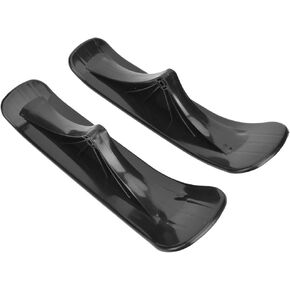 1 Pair of Black Ski Board Sleigh Outdoor Winter Sports Skiing Scooters for Children