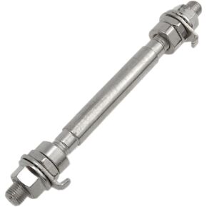 Bike Axle 140mm Bicycle Multiple Speed Front Hub Axle 3/8" Silver 26TPI Wheel Cone Lock Nut Washer Kit 1PCS