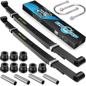 Club Car Precedent Heavy Duty Rear Leaf Spring Kit, Golf Cart 4-Leaf Springs with Bushings Sleeves and U Bolt for Club Car Precedent Gas&Electric 2004-UP, OEM# 102509301 102513001