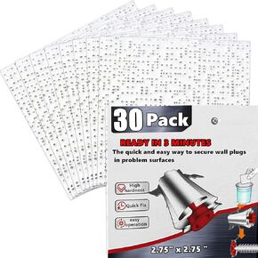 30 قرصًا - تثبيت مثبتات الحائط بسرعة، رقعة إصلاح مرساة الحائط السائبة، مناسبة للتثبيت السريع لمثبتات الحائط باستخدام براغي بأحجام مختلفة، إصلاح مثبتات الحائط السائبة بسرعة (2.75 بوصة) in Kuwait