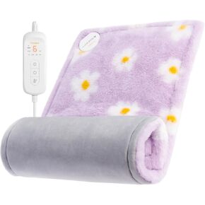OCOOPA Heating Pad for Back Pain and Period Cramps Relief, 12"" x 24"" Cute Heating Pad for Neck and Shoulders, 6 Heat Settings 6H Auto Off (Purple), Lavender