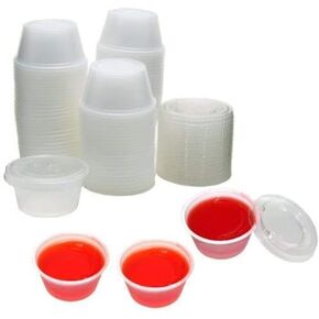 Jello Shot Souffle Portion Cups with Lids (500, 2 ounce)